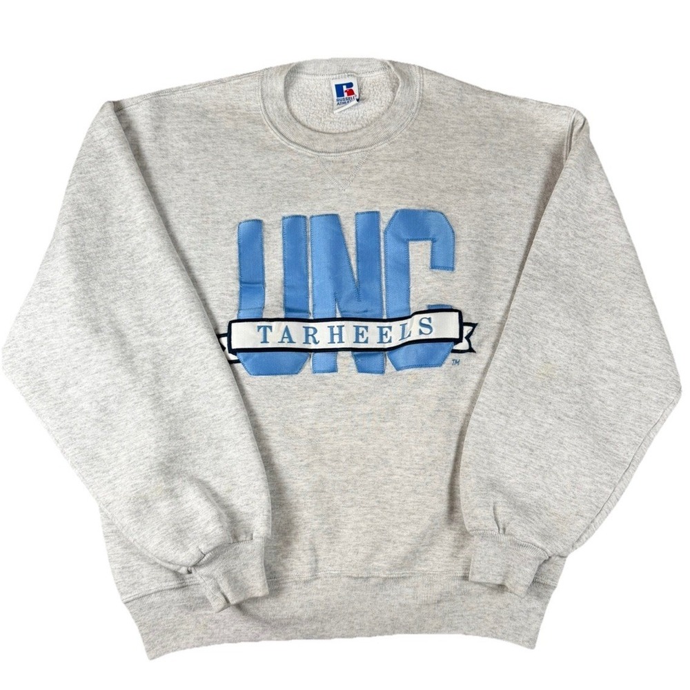 Vintage UNC Tar Heels Russell Athletic Crewneck Sweatshirt USA Made Large